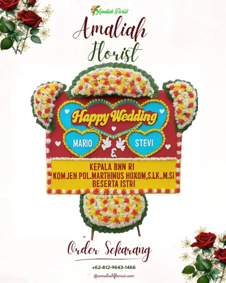 Papan Bunga Pernikahan Capkala